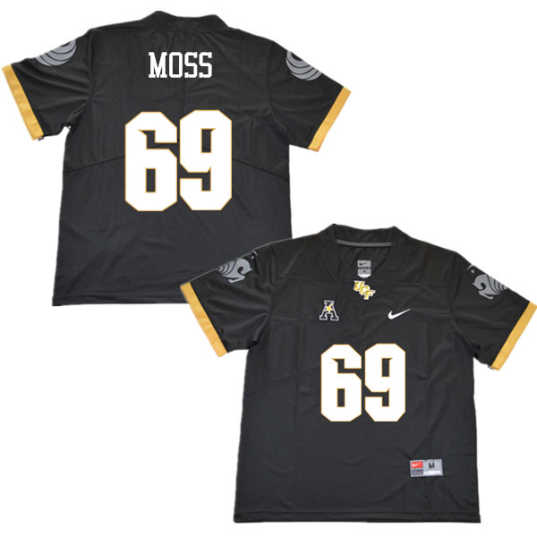 Men #69 Steven Moss UCF Knights College Football Jerseys Sale-Black - Click Image to Close